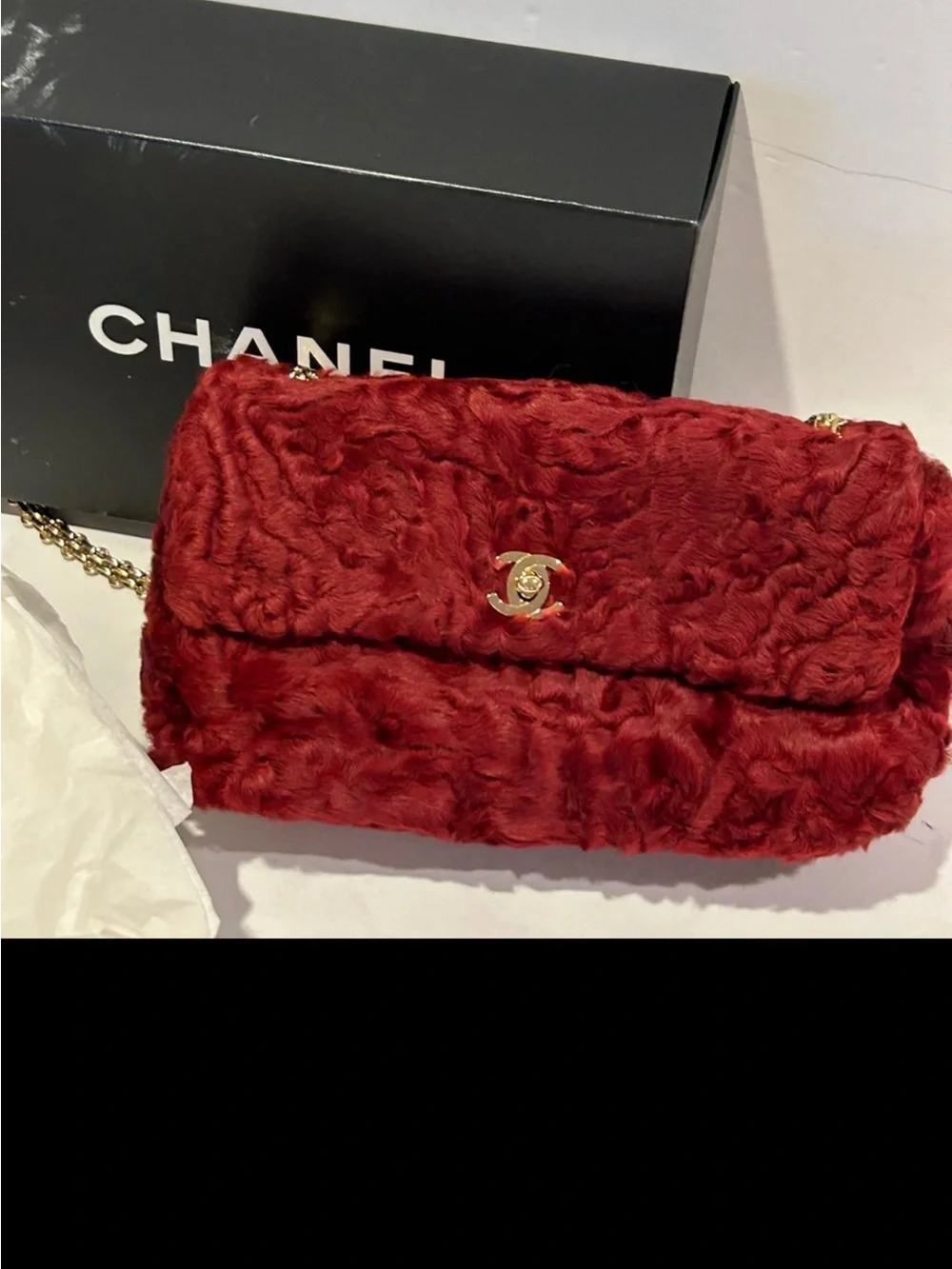 Rare Vintage Chanel Broadtail Mini Bag New